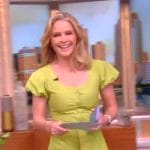 Sara’s green tie waist linen dress on The View