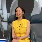 Sara Jane Ho’s yellow utility dress on The Drew Barrymore Show