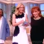 Sara’s white ink dye print dress on The View