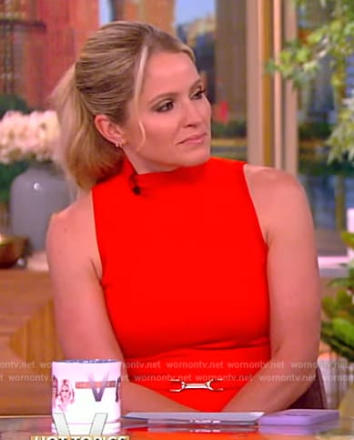 Sara’s orange turtleneck dress on The View