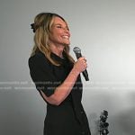 Savannah’s black tie neck shirtdress on Today