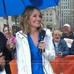 Savannah’s white raincoat on Today