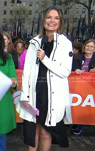 Savannah’s white raincoat on Today