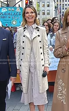 Savannah's white trench coat on Today