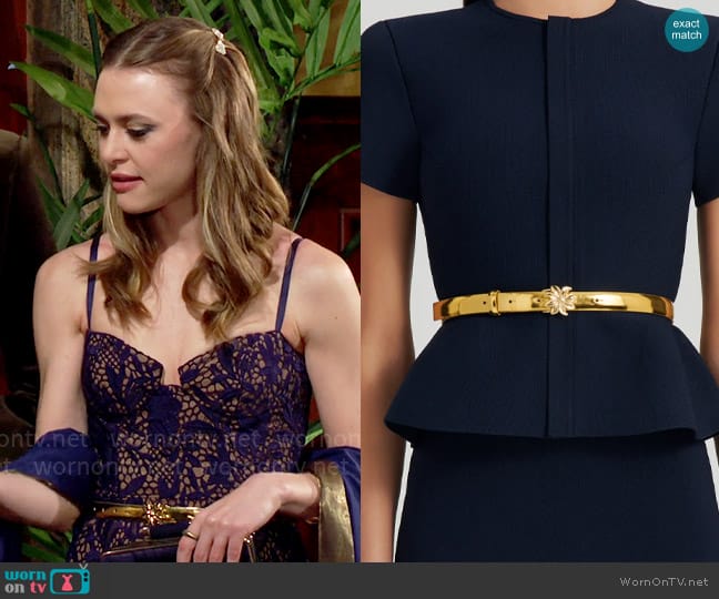 Scanlan Theodore Flower Buckle Belt worn by Claire Grace (Hayley Erin) on The Young and the Restless