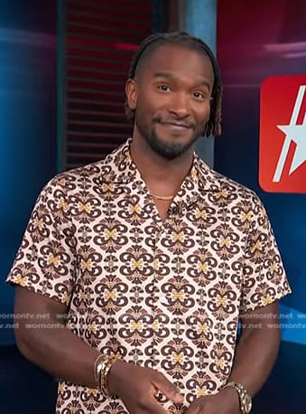 Scott's printed shirt on Access Hollywood