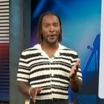 Scott’s stripe shirt on Access Hollywood