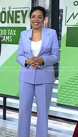 Sharon Epperson's blue blazer and pants on Today