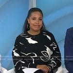 Sheinelle’s black floral sweater on Today