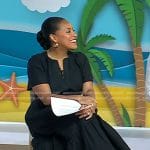 Sheinelle’s black smocked maxi dress on Today
