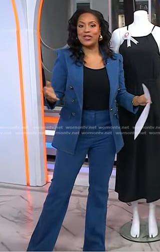 Sheinelle’s denim pant suit on Today