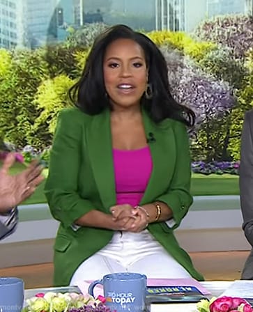 Sheinelle's green linen blazer on Today