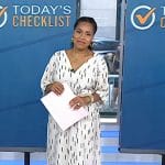 Sheinelle’s white print dress on Today