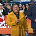 Sheinelle’s yellow belted trench coat on Today