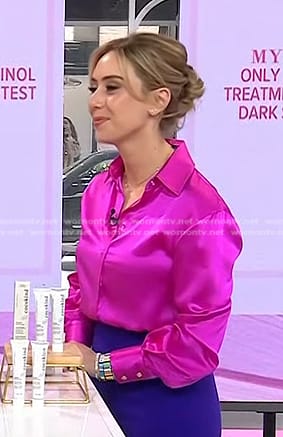 Dr. Shereene Idriss’s fuchsia silk blouse on Today