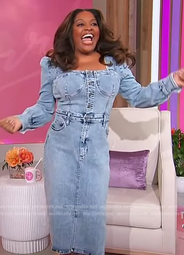 Sherri’s denim corset dress on Sherri