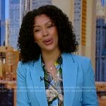 Shirleen’s print shirt and blue blazer on Good Morning America