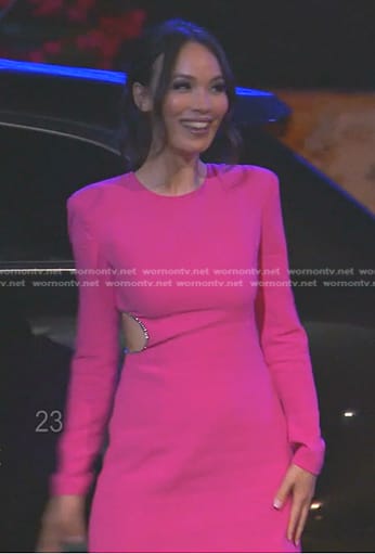 Ashley C's pink cutout dress on 9-1-1