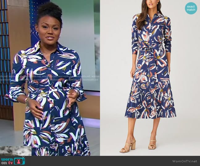 Shoshanna Tori Dress worn by Janai Norman on Good Morning America