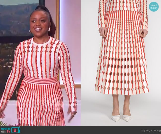 Simkhai Jax Skirt worn by Quinta Brunson on The Jennifer Hudson Show