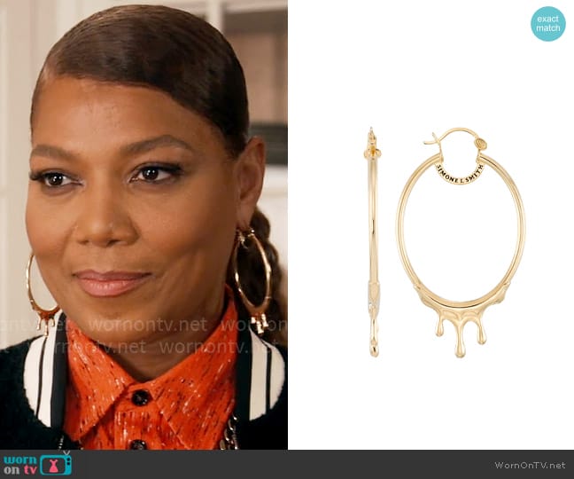 Simone I. Smith Large Drip Hoops worn by Robyn McCall (Queen Latifah) on The Equalizer