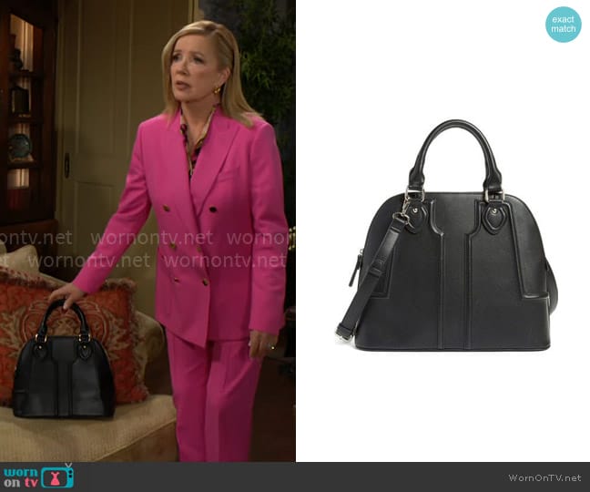 Sole Society Marlow Satchel worn by Nikki Reed Newman (Melody Thomas-Scott) on The Young and the Restless