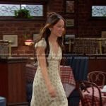 Sophia's yellow printed asymmetric dress on Days of our Lives