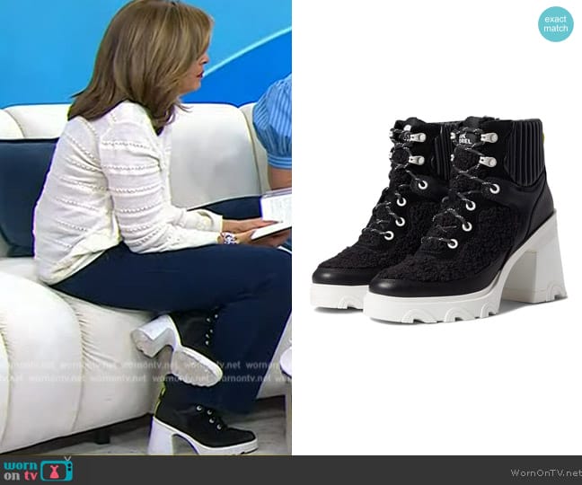 Sorel Heel Cozy Lace worn by Hoda Kotb on Today