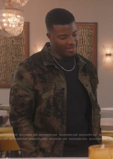 Spencer's camo print jacket on All American