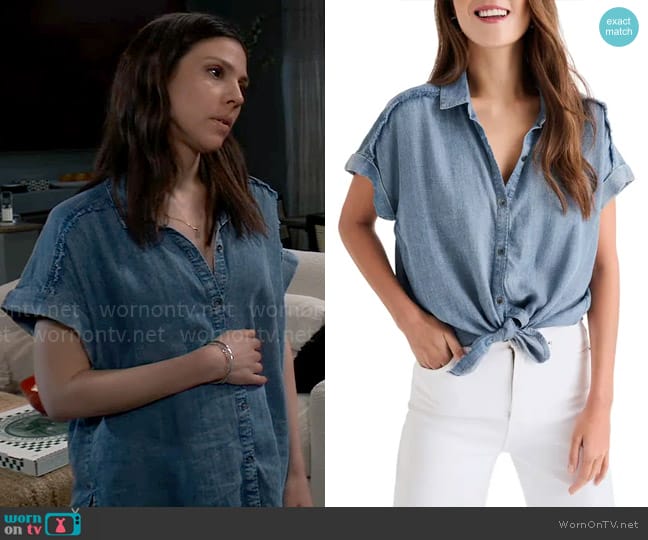 Splendid Kathryn Shirt worn by Kristina Corinthos-Davis (Kate Mansi) on General Hospital