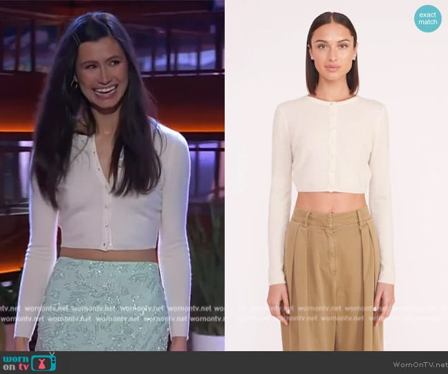 Staud Deanna Sweater worn by Delaney Rowe on The Kelly Clarkson Show