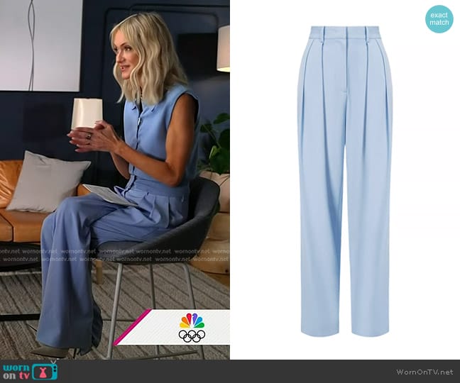 Staud Luisa Pleated Wide-Leg Pants worn by Zanna Roberts Rassi on Today