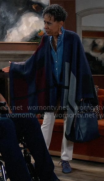 Stella’s cape style cardigan on General Hospital