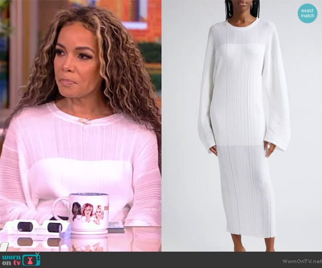 Stella McCartney Lightweight Plisse Knit Maxi Dress worn by Sunny Hostin on The View