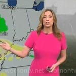 Stephanie Abrams' pink short sleeve dress on CBS Mornings