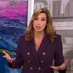 Stephanie Abrams’ dark purple suit on CBS Mornings