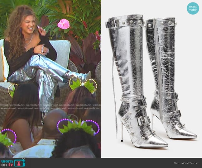 Steve Madden Fink Silver Boot worn by Tori Kelly on American Idol