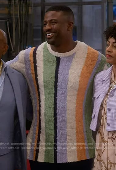 Stripe sweater on The Upshaws