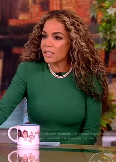 WornOnTV: Sunny’s green long sleeve dress on The View | Sunny Hostin ...