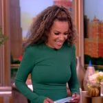 Sunny’s green long sleeve dress on The View