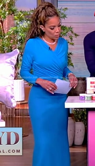 Sunny's blue wrap dress on The View