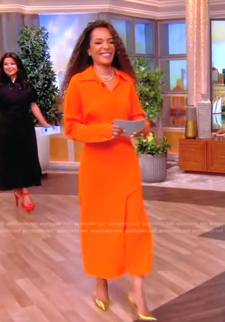 Sunny's orange shirtdress on The View