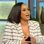 Tahiry Jose’s white check blazer on Tamron Hall Show