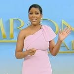 Tamron’s pink one shoulder jumpsuit on Tamron Hall Show