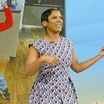 Tamron’s heart print mini dress on Tamron Hall Show