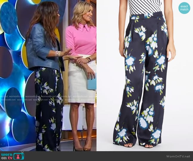 WornOnTV: Gretta Monahan’s blue leather jacket and floral pants on Good ...