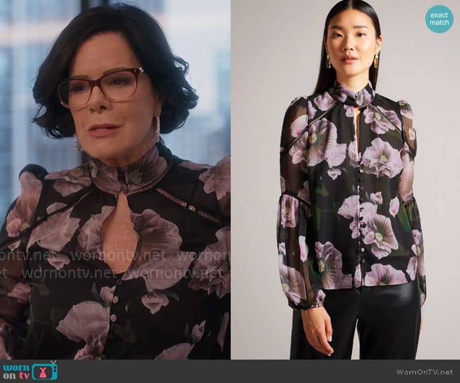 Ted Baker Theera Blouse worn by Margaret Wright (Marcia Gay Harden) on So Help Me Todd