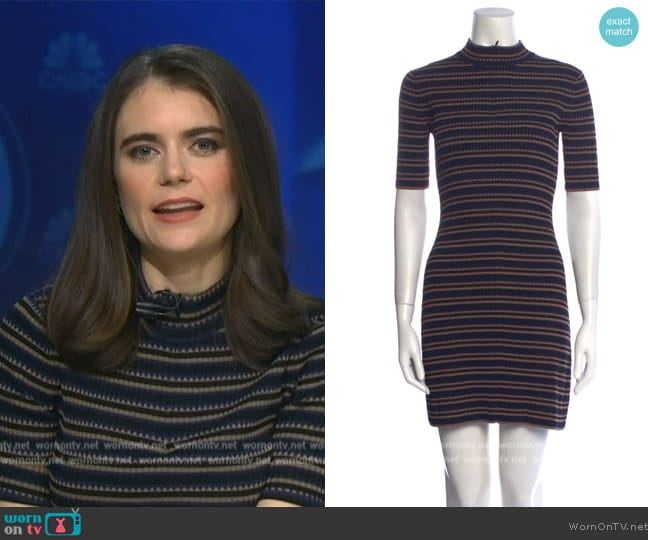 Theory Striped Mini Dress worn by Pippa Stevens on NBC News Daily