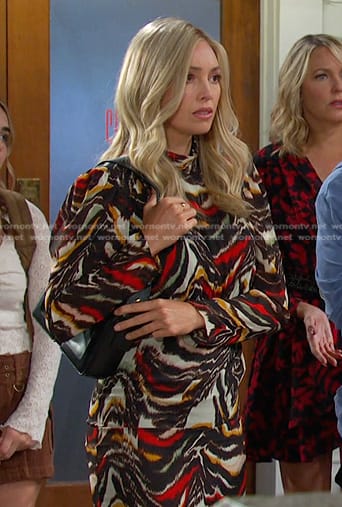 Teresa's abstract print dress on Days of our Lives