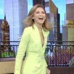 Zendaya's lime blazer and skirt on Live with Kelly and Mark